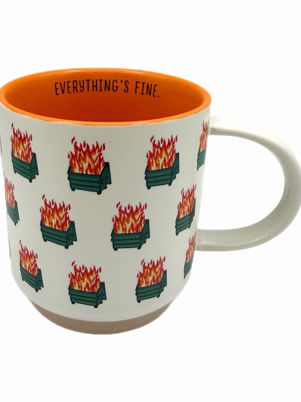 Hallmark Shoebox 16oz Dumpster Fire Coffee Mug – “Everything’s Fine”